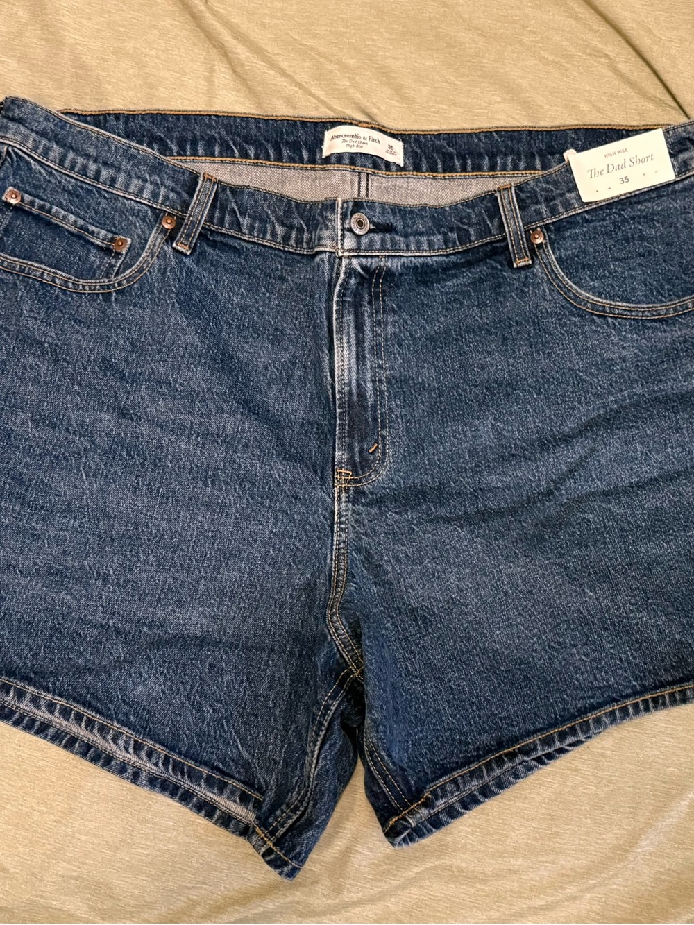 Abercrombie & Fitch Dark Blue Denim Jean Shorts